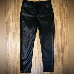 Express faux leather ankle pants